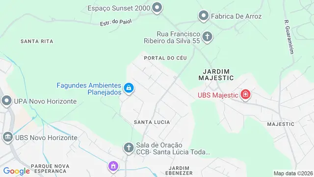 Mapa do bairro Portal do Céu, São José dos Campos - SP