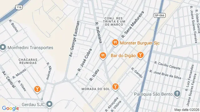 Mapa do bairro Residencial de Ville, São José dos Campos - SP