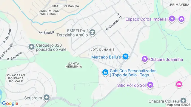 Mapa do bairro Residencial Dunamis, São José dos Campos - SP