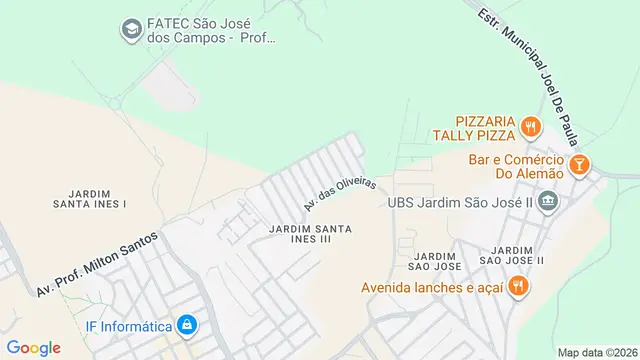 Mapa do bairro Residencial Frei Galvão, São José dos Campos - SP