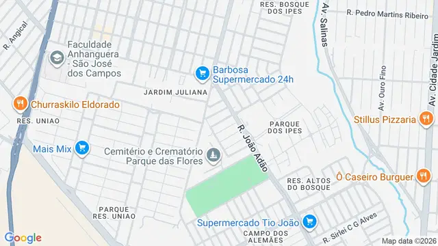 Mapa do bairro Residencial Gazzo, São José dos Campos - SP