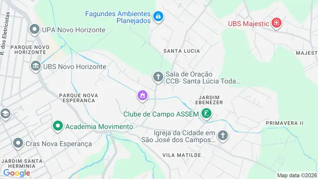 Mapa do bairro Santa Lúcia, São José dos Campos - SP