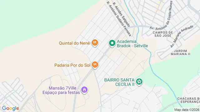 Mapa do bairro Setville Altos de São José, São José dos Campos - SP