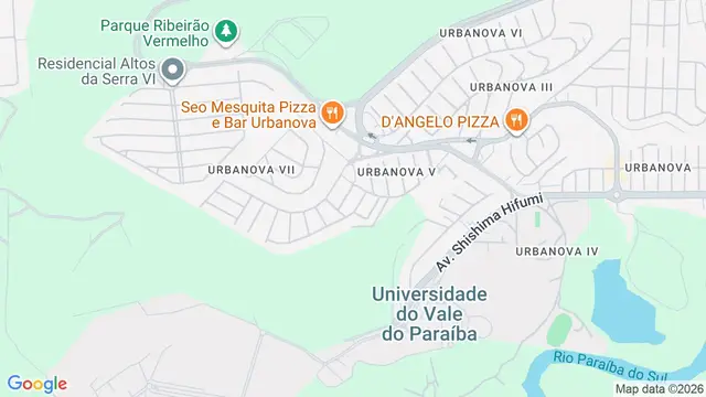 Mapa do bairro Urbanova V, São José dos Campos - SP