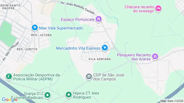 Mapa do bairro Vila Adriana, São José dos Campos - SP