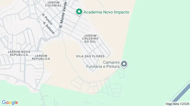 Mapa do bairro Vila das Flores, São José dos Campos - SP
