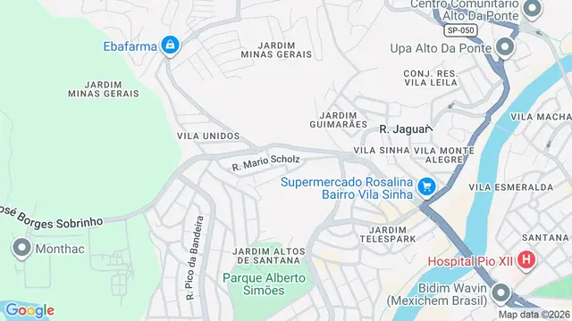 Mapa do bairro Vila Dirce, São José dos Campos - SP