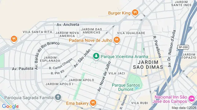 Mapa do bairro Vila Higienópolis, São José dos Campos - SP