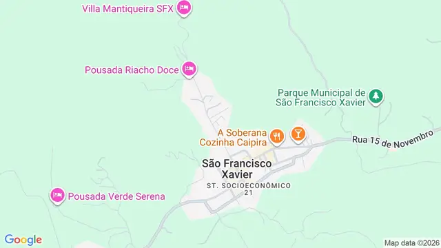Mapa do bairro Vila Lourdes da Silva Monteiro (São Francisco Xavier), São José dos Campos - SP