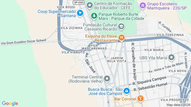 Mapa do bairro Vila Mascarenhas Ferraz, São José dos Campos - SP