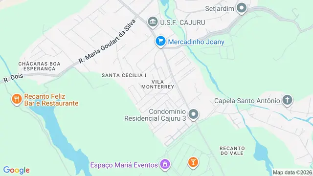 Mapa do bairro Vila Monterrey, São José dos Campos - SP