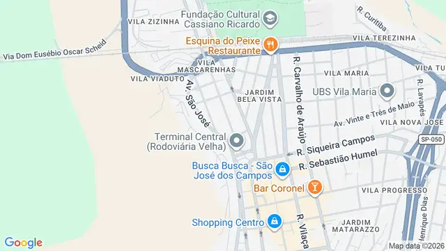 Mapa do bairro Vila Santa Helena, São José dos Campos - SP