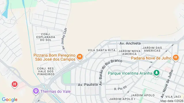 Mapa do bairro Vila Santa Rita, São José dos Campos - SP