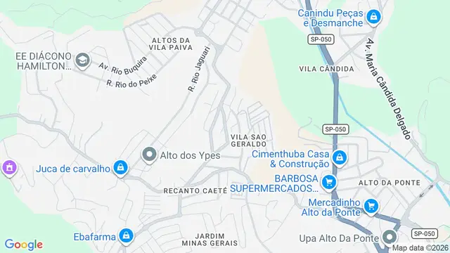 Mapa do bairro Vila São Geraldo, São José dos Campos - SP