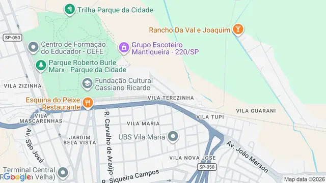 Mapa do bairro Vila Terezinha, São José dos Campos - SP